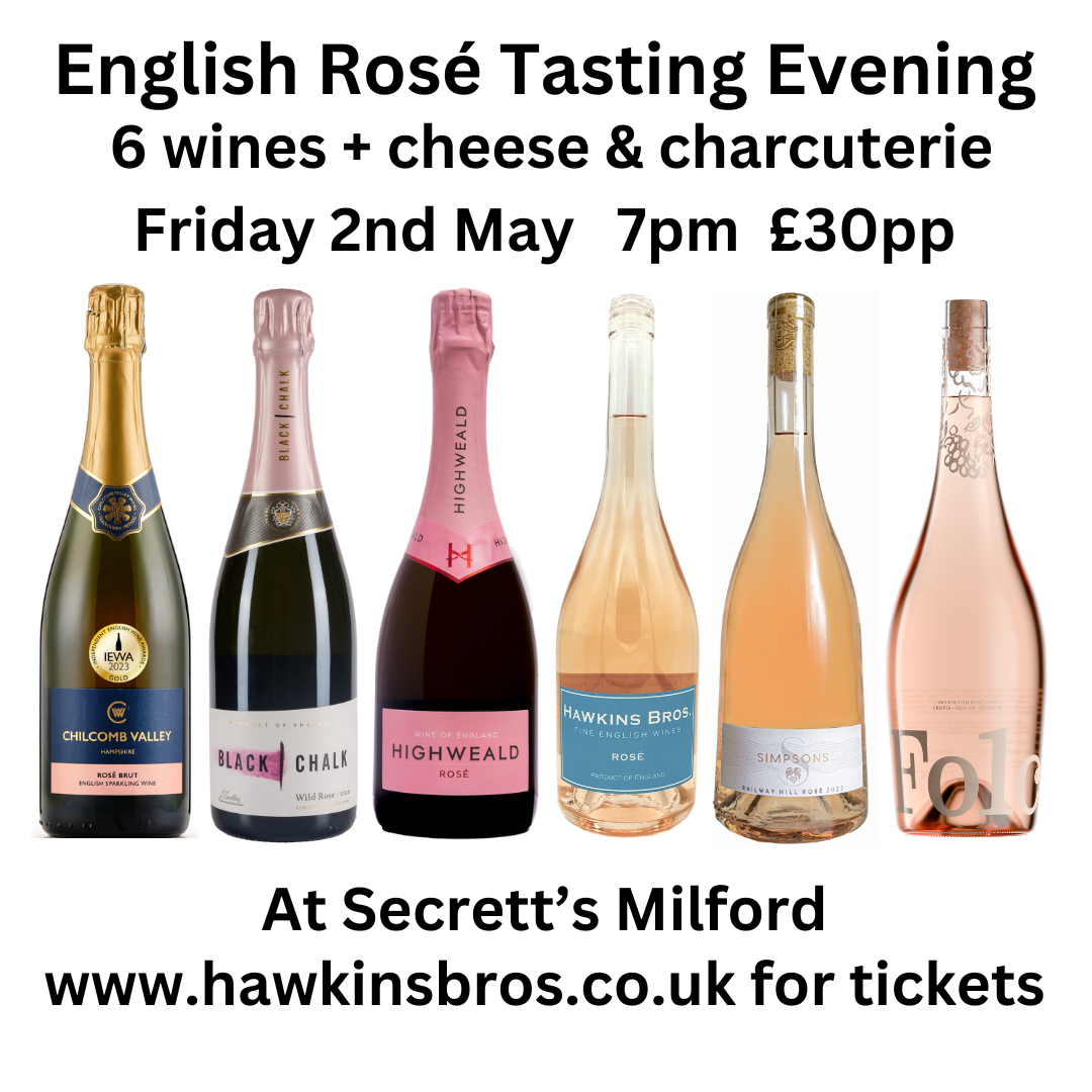 Tasting Evening of English Rosé Wine - Friday 2nd May - 7pm