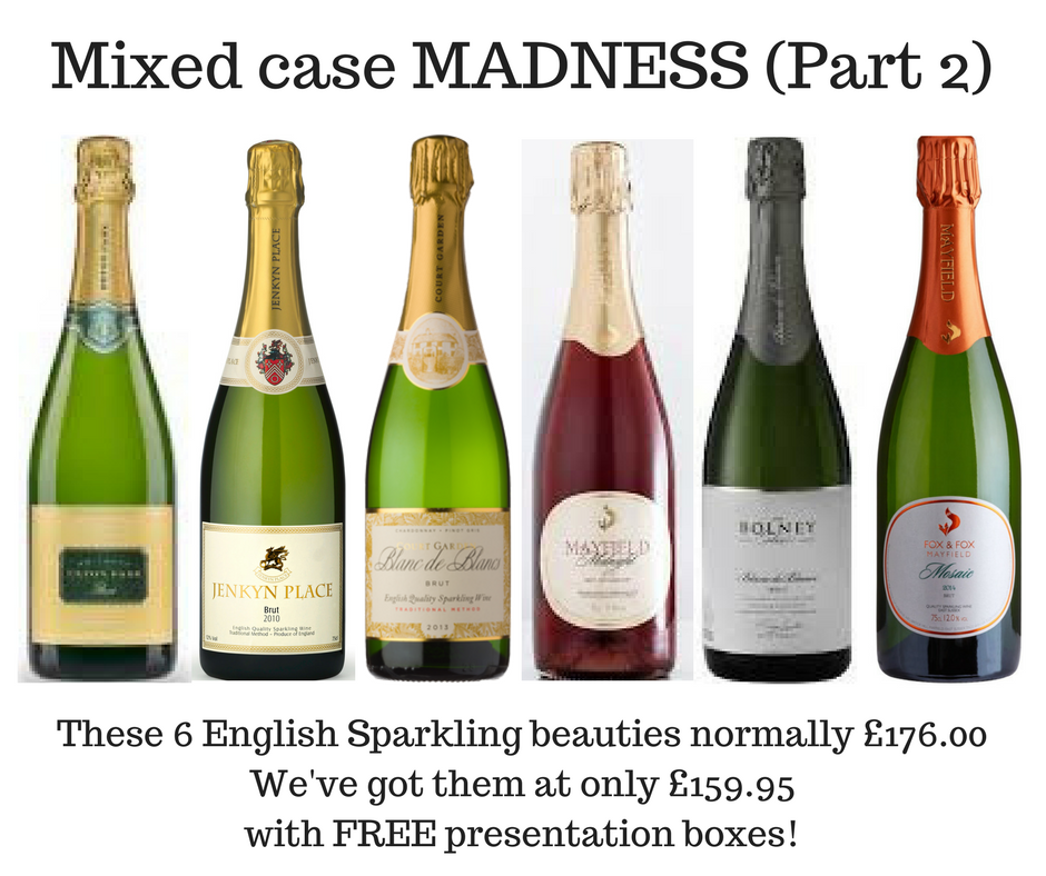 Mixed Case Madness! All this only £159.95, with FREE presentation boxes and FREE shipping! - Hawkins Bros. Fine English Wines